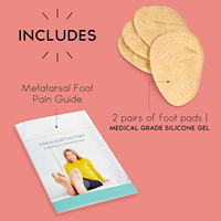 Coussinets métatarsiens en gel doux, confortables et lavables, inserts de talon, coussinets pour l'avant-pied, taille unique, soulagement de la douleur, antichoc, pour une utilisation toute la journée, noir