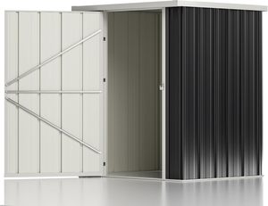 <span class=keywords><strong>Abri</strong></span> de stockage d'outils de <span class=keywords><strong>jardin</strong></span> extérieur en métal de <span class=keywords><strong>4x3</strong></span> pieds, avec portes verrouillables, structure de cadre mise à jour pour pelouse de patio de <span class=keywords><strong>jardin</strong></span> d'arrière-cour, noir - Product Image 2