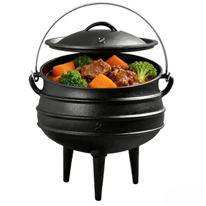 Potjie Pot <span class=keywords><strong>en</strong></span> <span class=keywords><strong>fonte</strong></span> pré-assaisonné d'Afrique du Sud à trois pieds pour la vente <span class=keywords><strong>en</strong></span> gros - Product Image 2