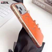Coque de téléphone magnétique en PC rigide brillant IDEAL Factory pour iPhone 18 17 16 15 14 13 12 11 Pro Max, anti-jaunissement, protection arrière mobile