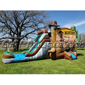 Chapéu castelo inflável bouncy comercial, combo de deslize para crianças e adultos, jogos ao ar livre