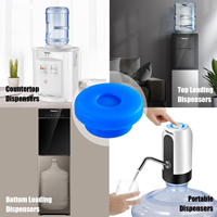 Couvre-bouteille d'eau en silicone de 3 et 5 gallons avec revêtement anti-corrosion pour le camping, compatible lave-vaisselle, réutilisable, de qualité alimentaire, anti-fuite