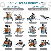 190 pièces 12 en 1 Kit d'expérimentation scientifique de construction, jouet d'ingénierie scientifique, jouets de Robot solaire pour enfants âgés de 8 à 10 ans