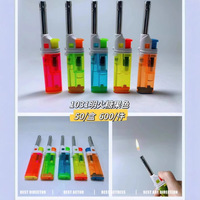 Briquet à flamme ouverte à buse allongée JUSI HC1031, rechargeable, outil d'allumage domestique pour cuisinière à gaz