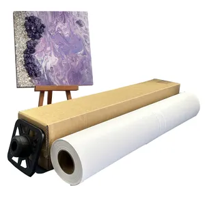 400gsm Matte Poly Cotton Canvas For Pigment Inks Printing Digital Canvas Rolls For Epson Printers