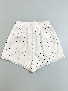 Women's New Arrival Polka Dot Lace Trim <strong>Black</strong> High Waist A-line <strong>Skort</strong>, Anti-See-Through Casual Outerwear Shorts - Product Image 4