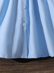 Ropa para Niñas, Traje de Vestir con Camisa de Manga Larga Azul y Chaleco - Product Image 3