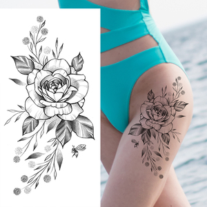 Tatuaggi Bk: Adesivi per Tatuaggi Sexy per la Parte Bassa della Schiena, Semplici Angeli Eleganti, Adesivi per Body Art - Product Image 2