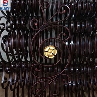 Vente en gros de rampes d'escalier carrées en acier noir mat HuaYi avec un design traditionnel, installation facile, garantie 1 an
