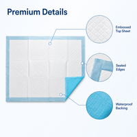 Tapis d'entraînement pour chiens en gros avec noyau absorbant SAP, tapis jetables pour chiots anti-fuites avec film bleu au dos, fourniture directe usine
