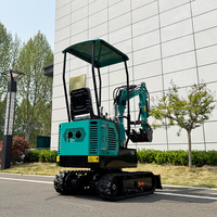 Excavatrice compacte de qualité professionnelle, homologuée CE EPA ISO, 1,8 tonne, norme Euro 5, machine durable avec attache rapide et tarière.