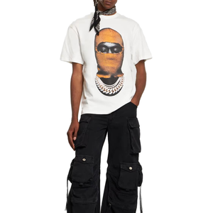 Camiseta de Manga Corta para Hombre, Estilo Hipster, Oversize, Ecológica, con Estampado de Máscara, 100% Algodón, Marca IH NOM UH NIT, Venta al Por Mayor - Product Image 1