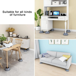 8 pièces de supports en caoutchouc anti-choc et anti-bruit pour machine à laver, patins anti-déplacement pour sèche-linge, stabilisateur de vibrations - Product Image 4