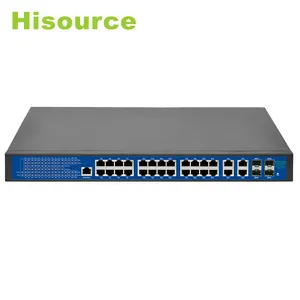 Hot bán 24-Port <span class=keywords><strong>PoE</strong></span> chuyển đổi 400W Gigabit cho CCTV Camera không dây <span class=keywords><strong>AP</strong></span> 100/1000Mbps Quản Lý chuyển đổi VLAN chức năng truyền tải 100m - Product Image 1