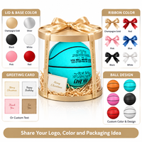 Boîte cadeau de basket-ball Aiju PU, logo personnalisé, vente en gros, taille 7, ballons de basket pour entraînement et matchs, pour club sportif, équipe, coffret cadeau de Noël