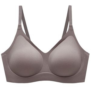 Women Seamless Wire Free Full Cup Bra Solid Color Knitted Spandex Nylon Basic Style All Seasons Machine Washable - Product Image 1