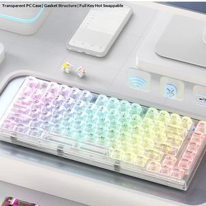 Clavier mécanique filaire X75 transparent personnalisé Rgb pour le bureau, les jeux, la compétition, structure de joint, clavier mécanique - Product Image 3