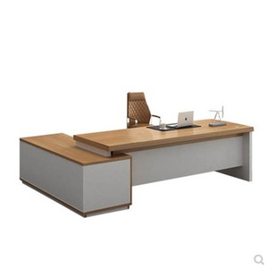 Escritorio Ejecutivo Moderno y Sencillo, Juego de Escritorio Grande para Oficina, Escritorio para Gerentes con Partición, Cubículo, Cajones de PVC - Product Image 4