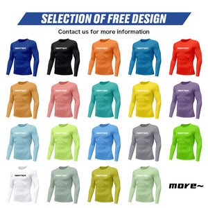 Vente en gros de maillots de compression pour hommes avec logo personnalisé imprimé, UPF50+, séchage rapide, pour fitness, gym, MMA, BJJ, surf, natation, rashguard uni - Product Image 3