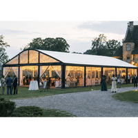 Tente de réception de mariage en tissu PVC avec structure en alliage d'aluminium de luxe