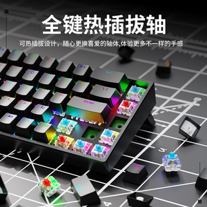 Ak68 Mechanical <b>Keyboard</b> 13x8cm Wired RGB Backlit Gaming Compact With Hotswap Switches - Product Image 1