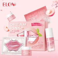 Coffret Cosmétique Soin des Lèvres 5 Pièces : Masque Lèvres, Exfoliant Élimination Peaux Mortes, Baume à Lèvres, Masque au Collagène – Vente en Gros, Portable, Coffret Cadeau 5 Pièces