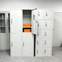 Casier à compartiments en acier à 4 portes, écologique, grande capacité, durable, design traditionnel, pour école, gymnase, employés