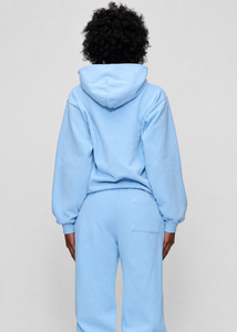 Sudadera con Capucha Azul Cielo con Diseño Geométrico, Sudadera Resistente, Sudadera con Capucha de Diseño Personalizado, Ropa Urbana de Alta Calidad - Product Image 4