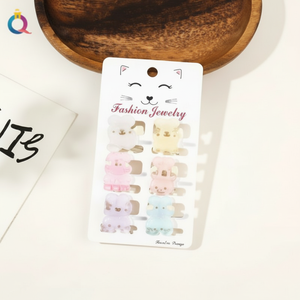 Di tendenza moda strass in resina acrilico a becco d'anatra clip eleganti accessori per la decorazione di capelli glitterati per ragazze vendita calda - Product Image 1