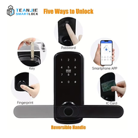 Serrure de porte intelligente biométrique TUYA avec contrôle par application WiFi à distance, carte de mot de passe, entrée sans clé, sécurité domestique