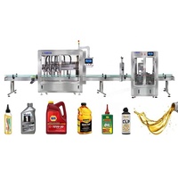   Ligne de production de remplissage et d'étiquetage de bouteilles d'huile pour moteurs et engrenages