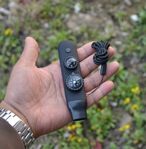 Silbato de Supervivencia Portátil Personalizado, Brújula, Termómetro, Linterna LED, Equipo de Emergencia <span class=keywords><strong>para</strong></span> Exploración al Aire Libre, 7 en 1 - Product Image 6