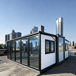 Casa Container Pieghevole a Doppia Ala Facile da Montare, <span class=keywords><strong>Case</strong></span> Modulari Prefabbricate <span class=keywords><strong>di</strong></span> Lusso per Cantieri Edili - Product Image 2