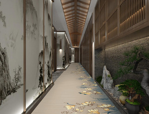 Fabrik individueller meistverkaufter moderner Hotel-<span class=keywords><strong>3D</strong></span>-bedruckter Teppich Korridor-Tapich Wand zu Wand Hotel Gehweg-Tapich - Product Image 2