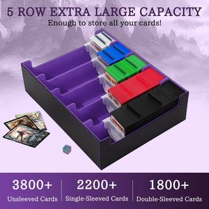   Caja para Cartas de Gran Capacidad 3800 Plus, Estuche de 5 Filas con Tapa Extraíble para Almacenamiento de Juegos de Mesa TCG/CCG Sport Commander - Product Image 3