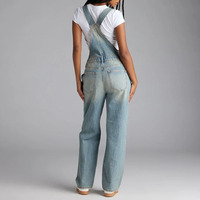 Combinaison en jean décontractée pour femme, sans manches, respirante, au-dessus du genou, avec broderie, salopette de haute qualité