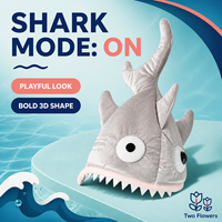 Chapeau en peluche Requin - Nouveauté très prisée pour adultes, imperméable, durable, idéal pour les activités de plein air, Halloween, cosplay, fêtes et le Poisson d'avril