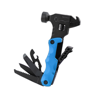 Outils de camping de survie en plein air 14 en 1 Conception spéciale Poignée en aluminium de qualité bricolage Marteau à griffes Multitool Gadgets sympas pour hommes