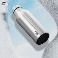 Gourde isotherme écologique en acier inoxydable 304, argentée, anti-fuite, sans BPA, portable, idéale pour les cadeaux et l'usage au bureau