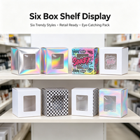 Boîte pliante en papier transparente, boîte de présentation blanche pour les marchandises en magasin, emballage cadeau, vente en gros