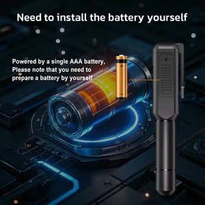 Auto Brake Liquid Oil Mini Tester Pocket Brake Fluid Detector Tool Metal Probe With Display Screen Indicator <b>Light</b> - Product Image 3