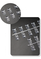 140 pièces/ensemble 3D ours ongles pointes artificielles carte d'affichage Nail Art vernis Swatch pratique nuancier