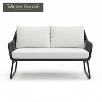 Ensemble de canapés en rotin tressé moderne pour patio extérieur, mobilier de jardin, ensemble de conversation, vente directe d'usine, fabricant sur mesure