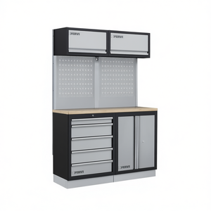 Armario de taller modular Fervi A007M, unidad de almacenamiento de herramientas con panel perforado y cajones para uso en garaje - Product Image 2