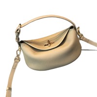 Sac à main polyvalent en cuir de vachette pleine fleur, nouvelle collection printemps-été 2025, en cuir véritable, tendance, simple, avec fermeture à loquet et couleurs contrastées