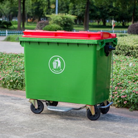 Vente en gros de poubelles à roulettes en plastique de grande taille pour l'extérieur, nouveau design, 120L 240L, poubelle à déchets en plastique avec couvercle