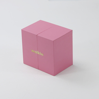 Boîte cadeau en papier rigide à double ouverture de luxe OEM, logo en estampage à chaud doré, insert en EVA découpé sur mesure, emballage cosmétique