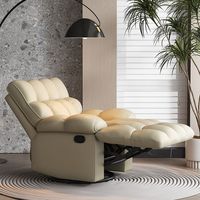 Canapé moderne et contemporain en cuir synthétique, revêtement en métal, rotation à 360 degrés, options de couchage multifonctionnelles