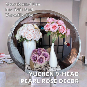 Yuchen cao cấp 9-đầu thiết kế Ins Ngọc trai tăng nhân tạo lụa hoa sắp xếp đám cưới trang trí nội thất tốt nghiệp Ngày Valentine - Product Image 2