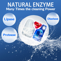 Capsules de détergent pour lave-vaisselle, produits de nettoyage pour lave-vaisselle jetables, capsules de lavage de la vaisselle liquides